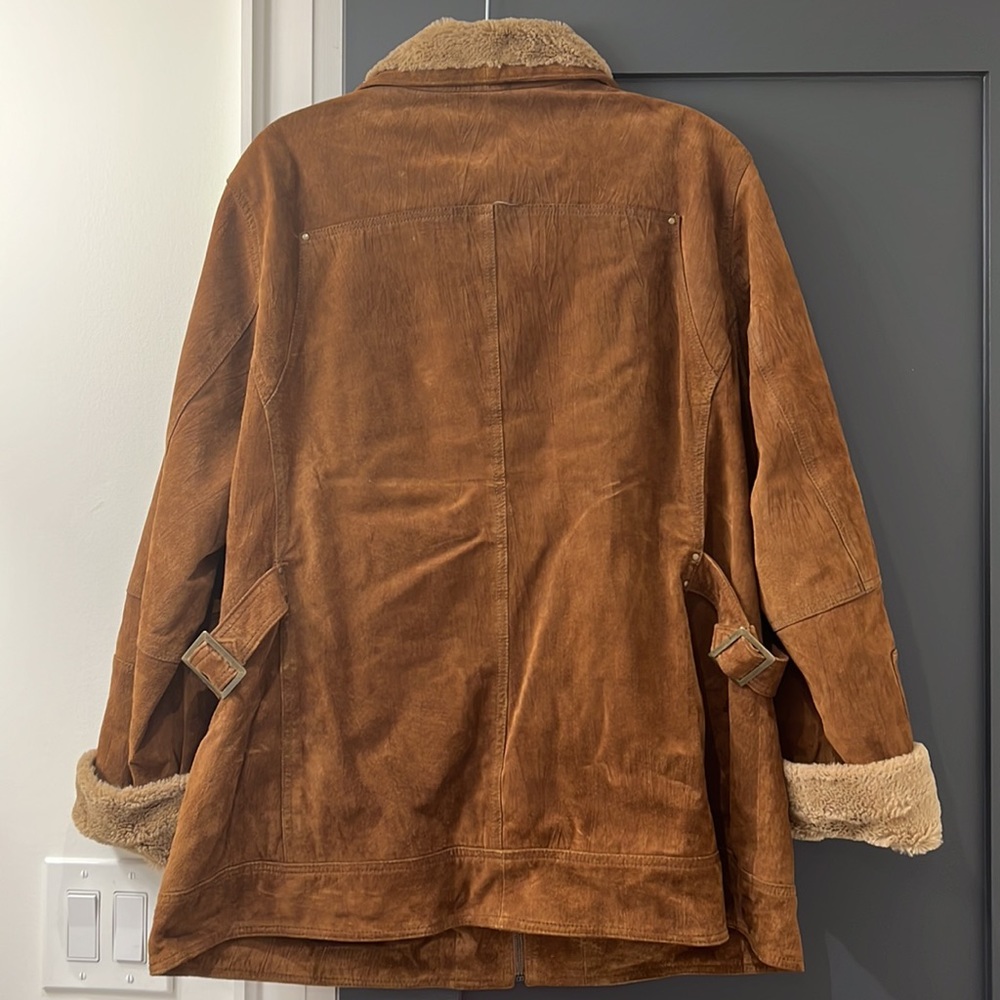 Vintage Suede Leather Coat - Picture 2 of 6